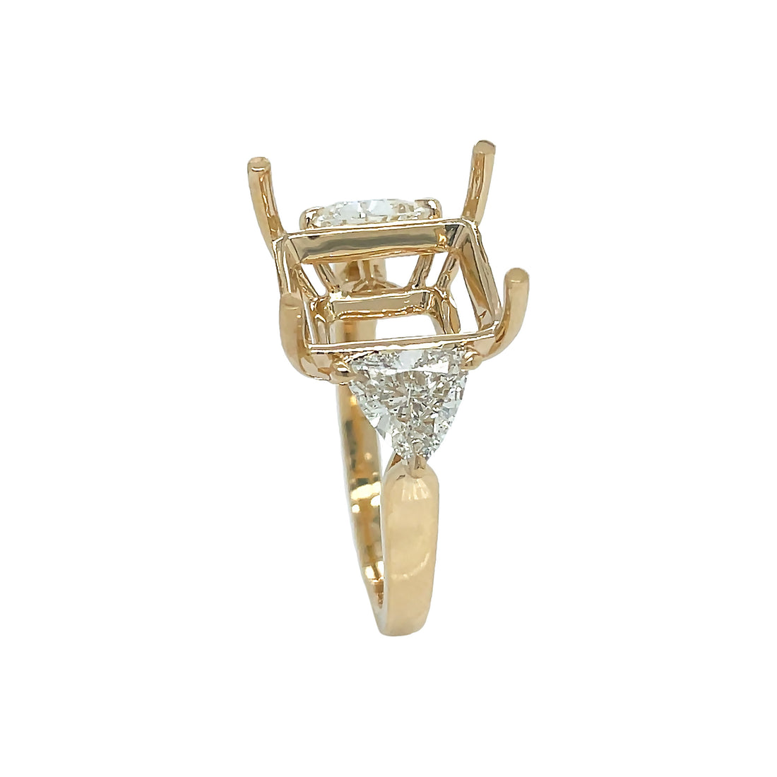 18kt Yellow Gold Diamond Semi-mount