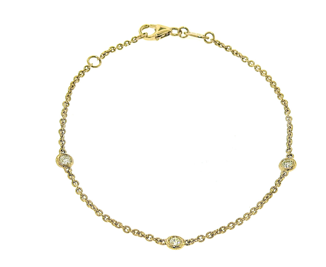 18kt Yellow Gold Diamonds by the Inch Bracelet