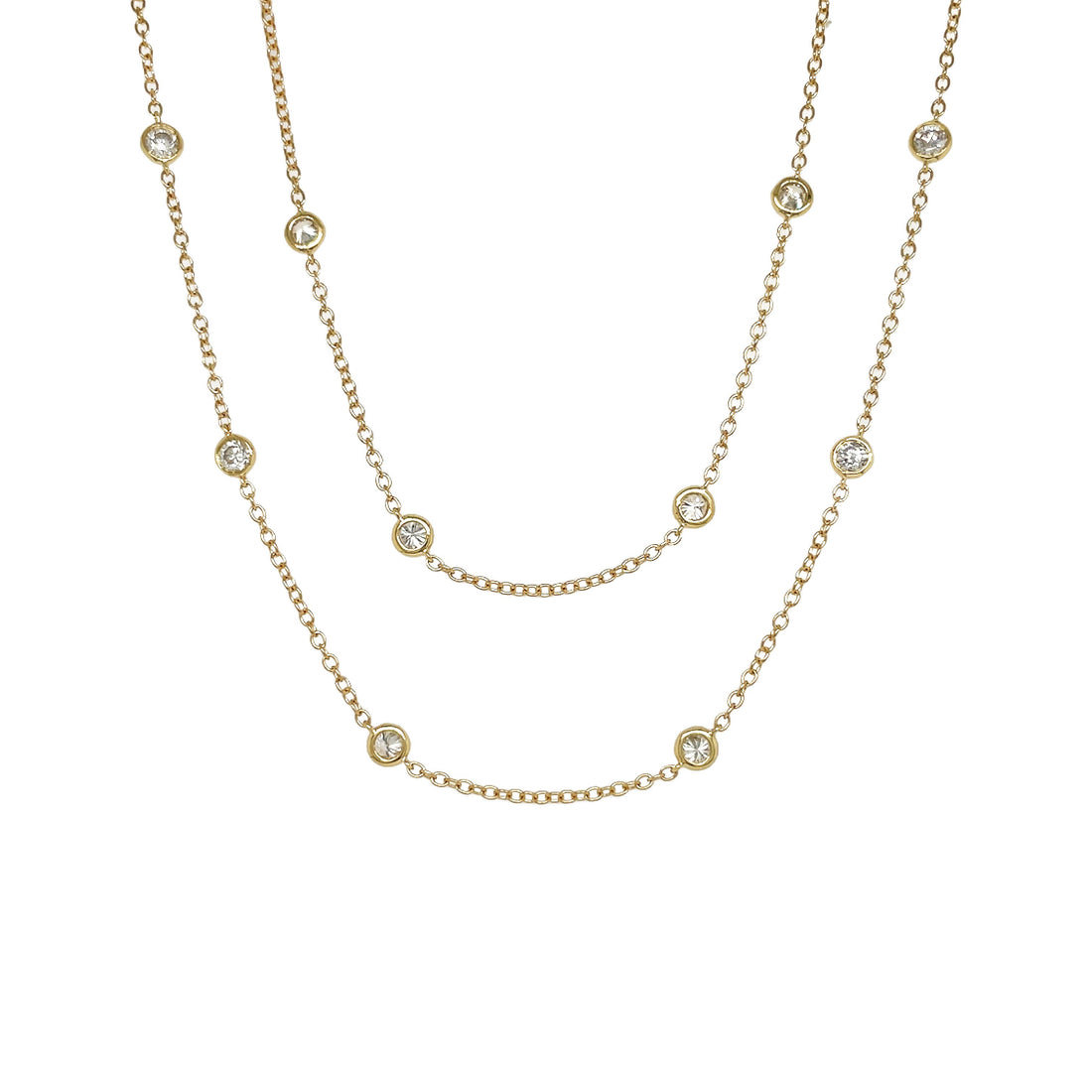 18kt Yellow Gold Diamonds-by-the-Inch Necklace