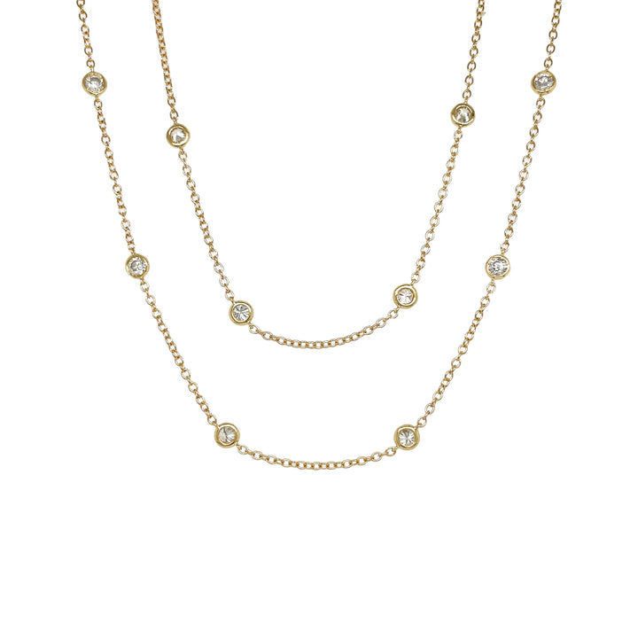 18kt Yellow Gold Diamonds-by-the-Inch Necklace