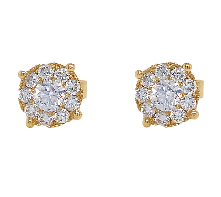 18kt Yellow Gold Diamond Studs