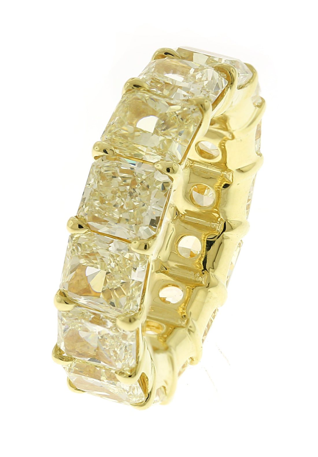 18kt Yellow Gold Fancy Light Yellow Diamond Eternity Band