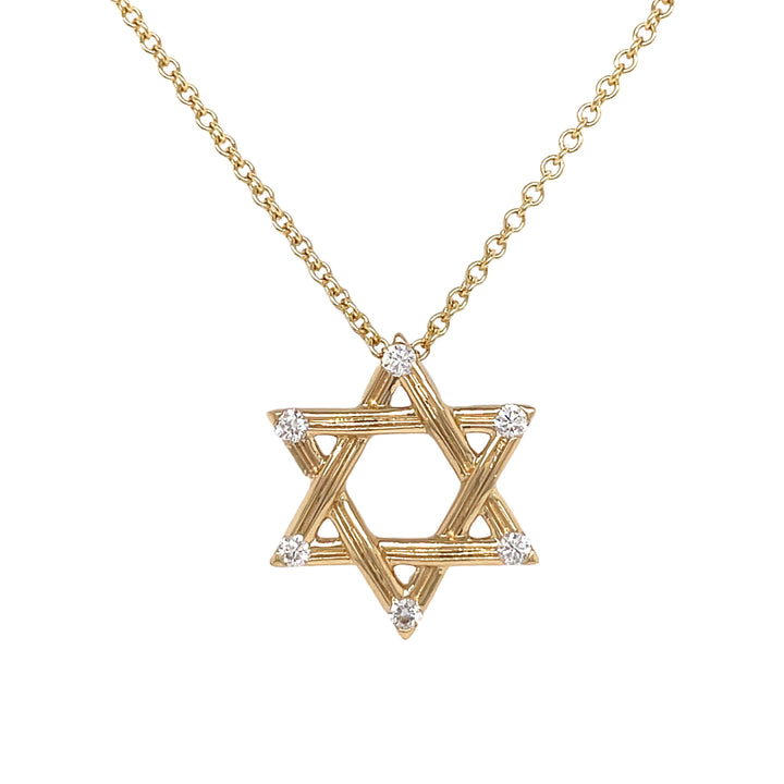 18Kt Yellow Gold Diamond Star Pendant