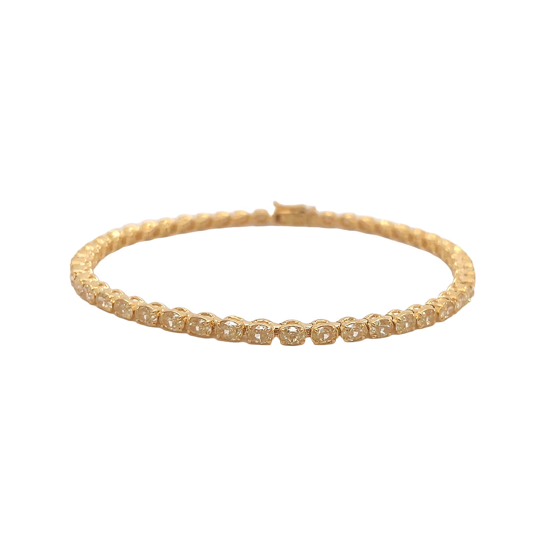 18kt Yellow Gold Diamond Tennis Bracelet