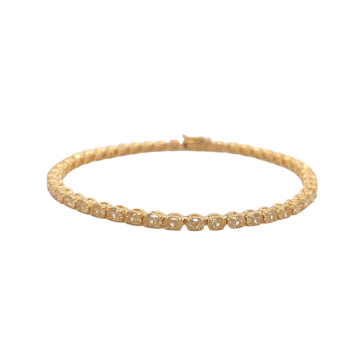 18kt Yellow Gold Diamond Tennis Bracelet