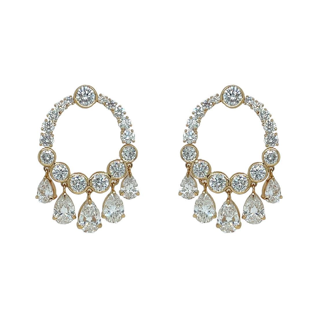 18kt Yellow Gold Lab Diamond Earrings