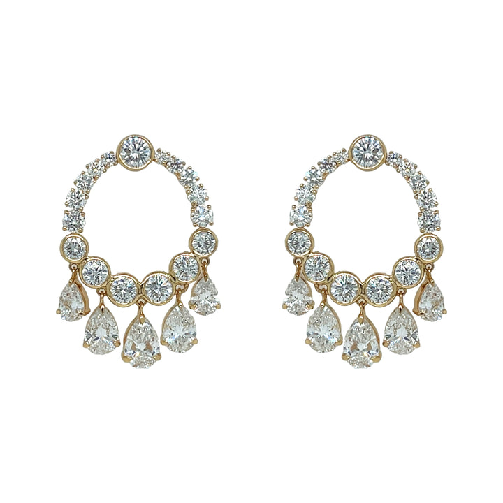 18kt Yellow Gold Lab Diamond Earrings