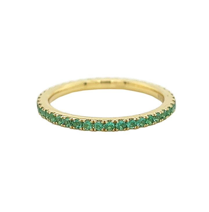18kt Yellow Gold Emerald Band