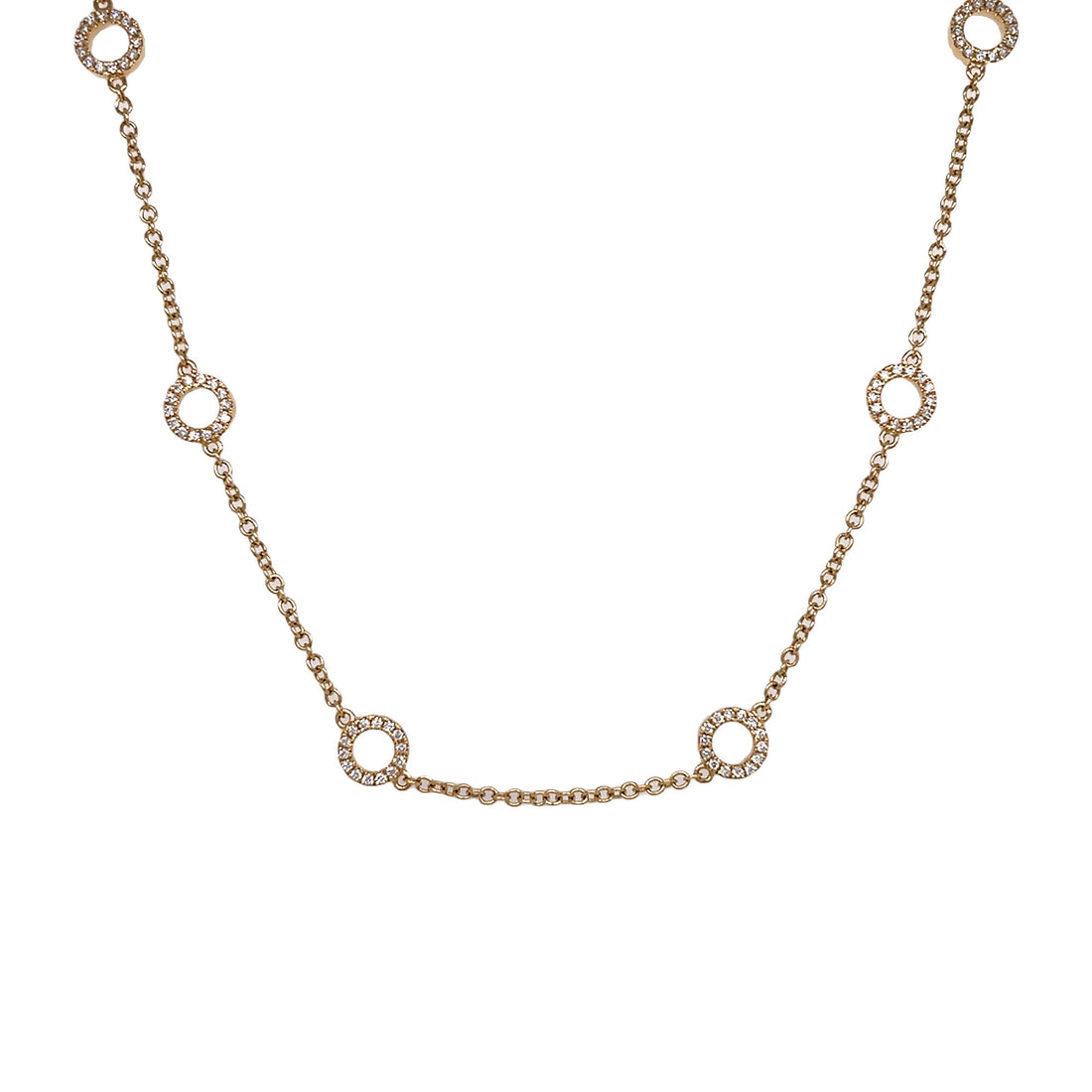 18kt Yellow Gold Diamonds-by-the-inch Necklace