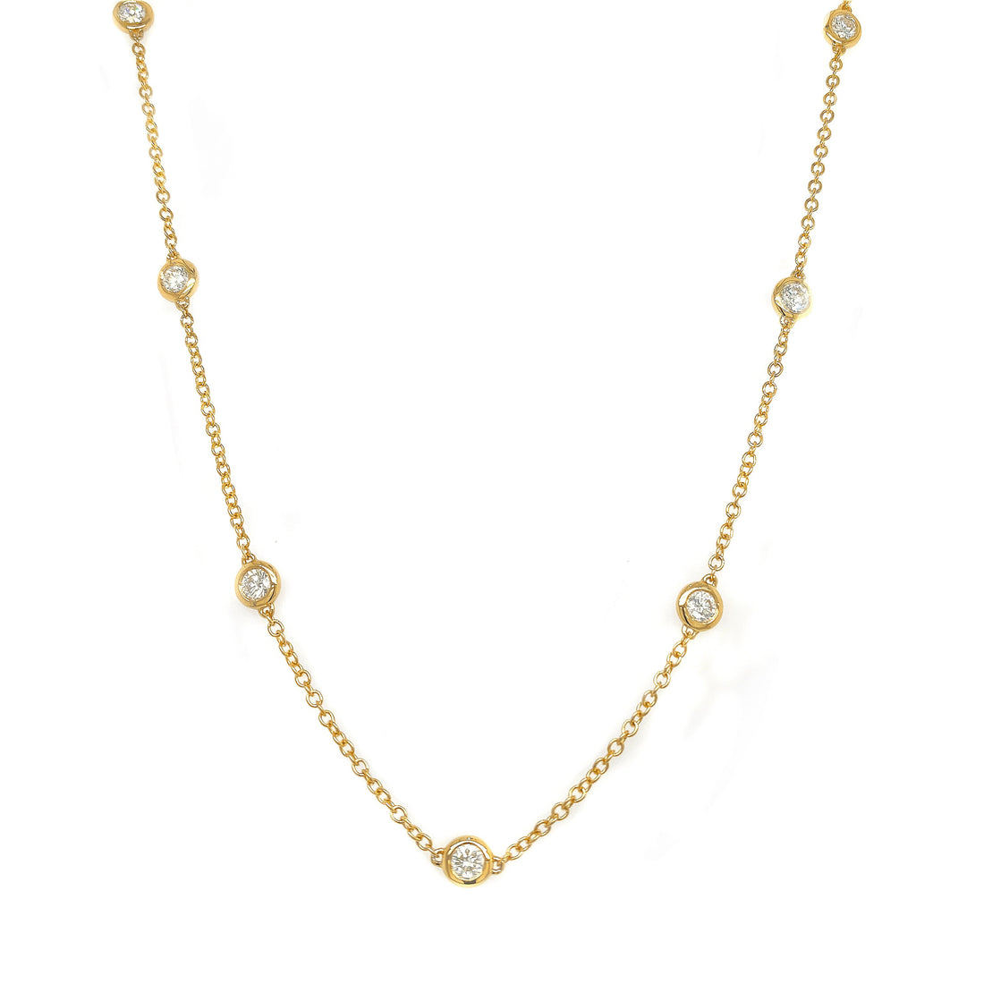 18kt Yellow Gold Diamonds-by-the-inch Necklace