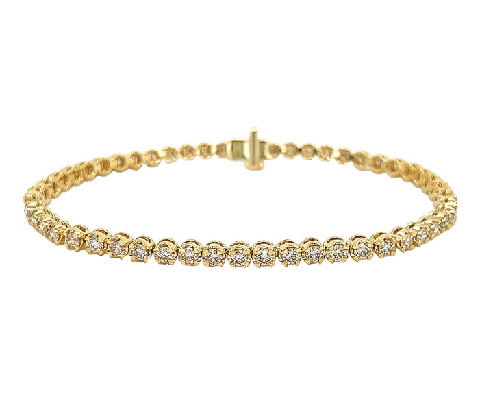 18kt Yellow Gold Diamond Tennis Bracelet