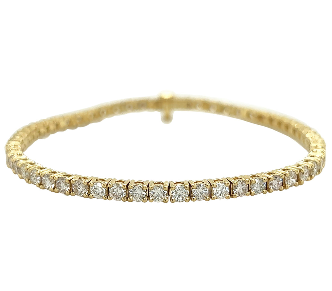 18kt Yellow Gold Diamond Tennis Bracelet