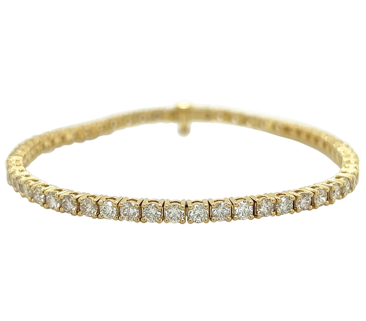 18kt Yellow Gold Diamond Tennis Bracelet