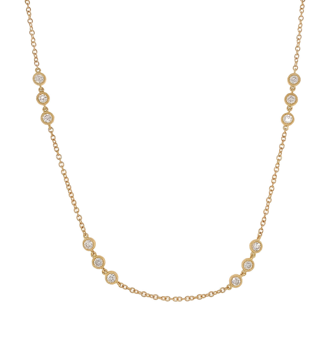 18kt Yellow Gold Diamonds-by-the-inch Necklace