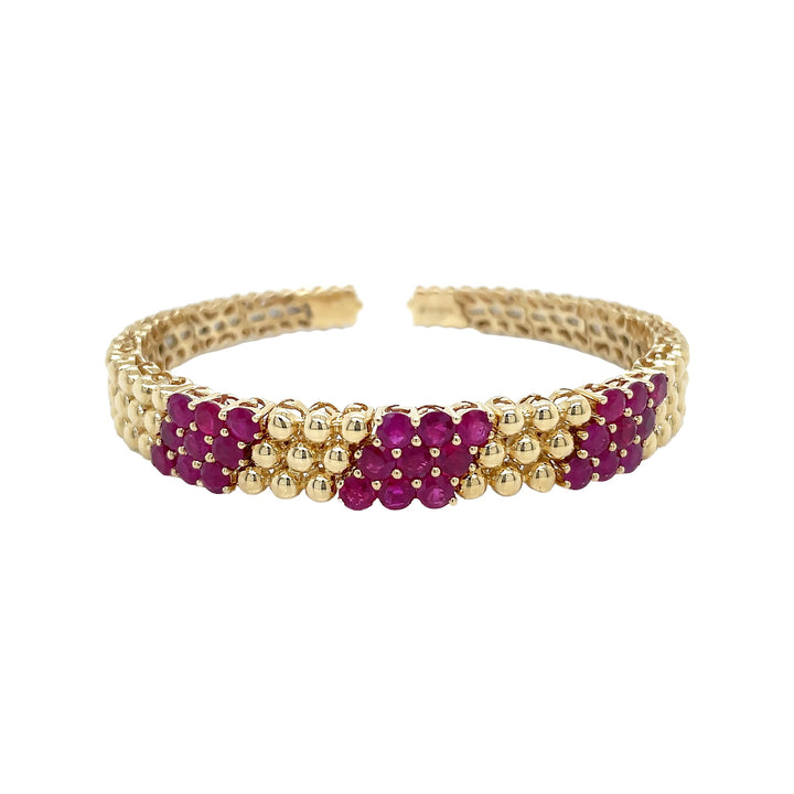 18kt Yellow Gold Ruby Bangle