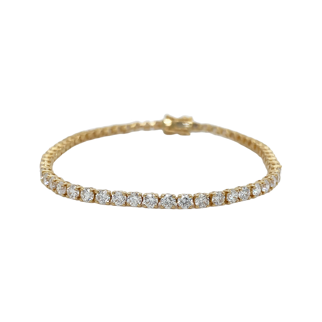 18kt Yellow Gold Diamond Tennis Bracelet