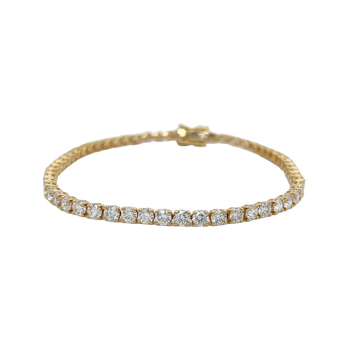 18kt Yellow Gold Diamond Tennis Bracelet