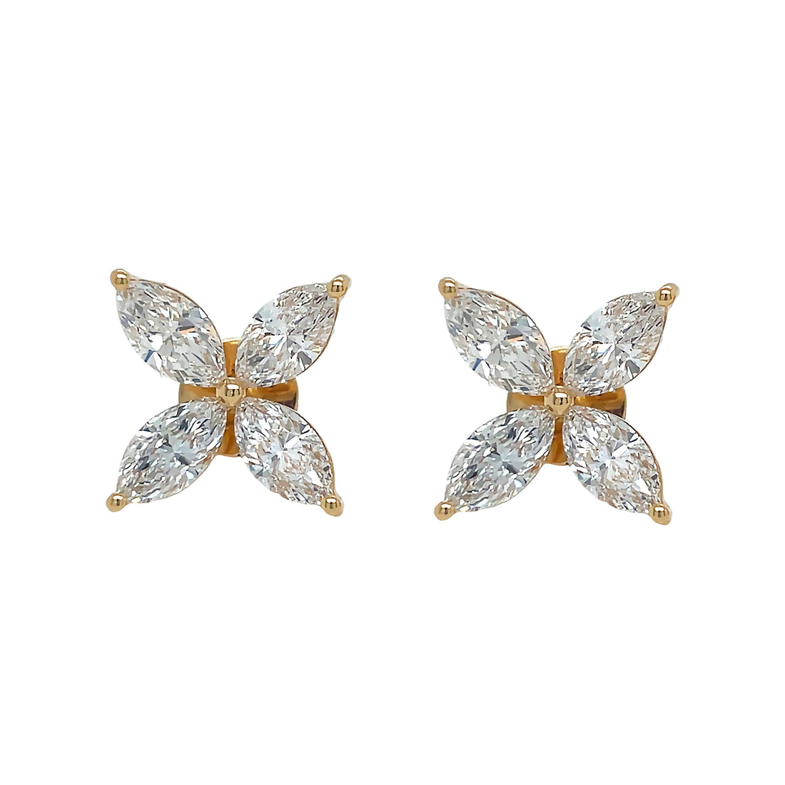 18kt Yellow Gold Lab Diamond Earrings