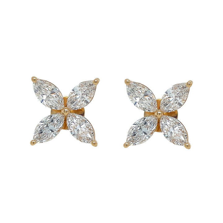 18kt Yellow Gold Lab Diamond Earrings