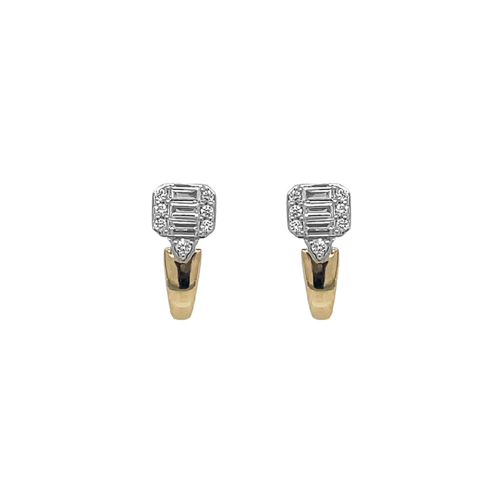 18kt Yellow Gold Dimoand Earrings