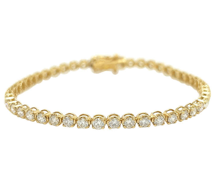 18kt Yellow Gold Diamond Tennis Bracelet