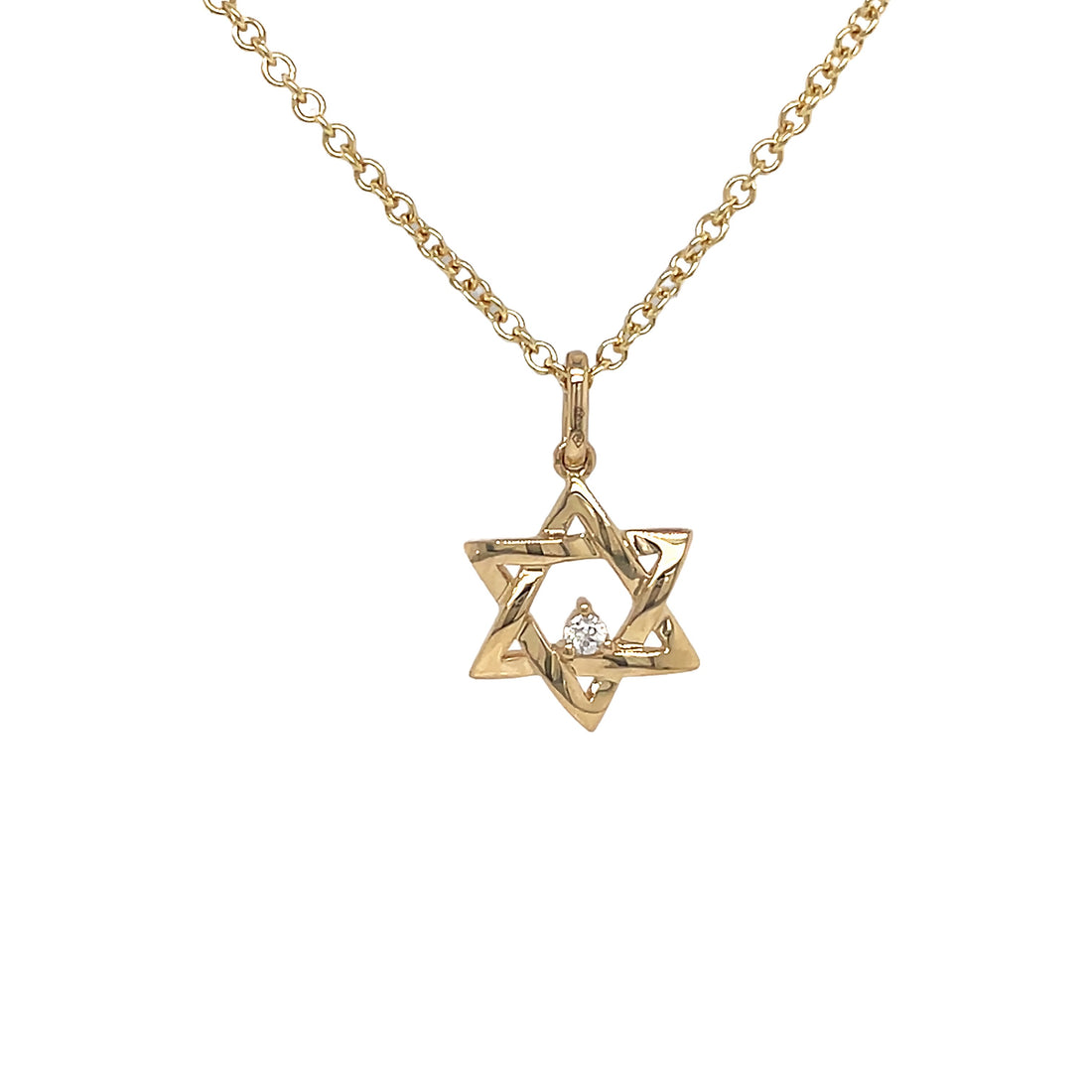 18Kt Yellow Gold Diamond Star Pendant