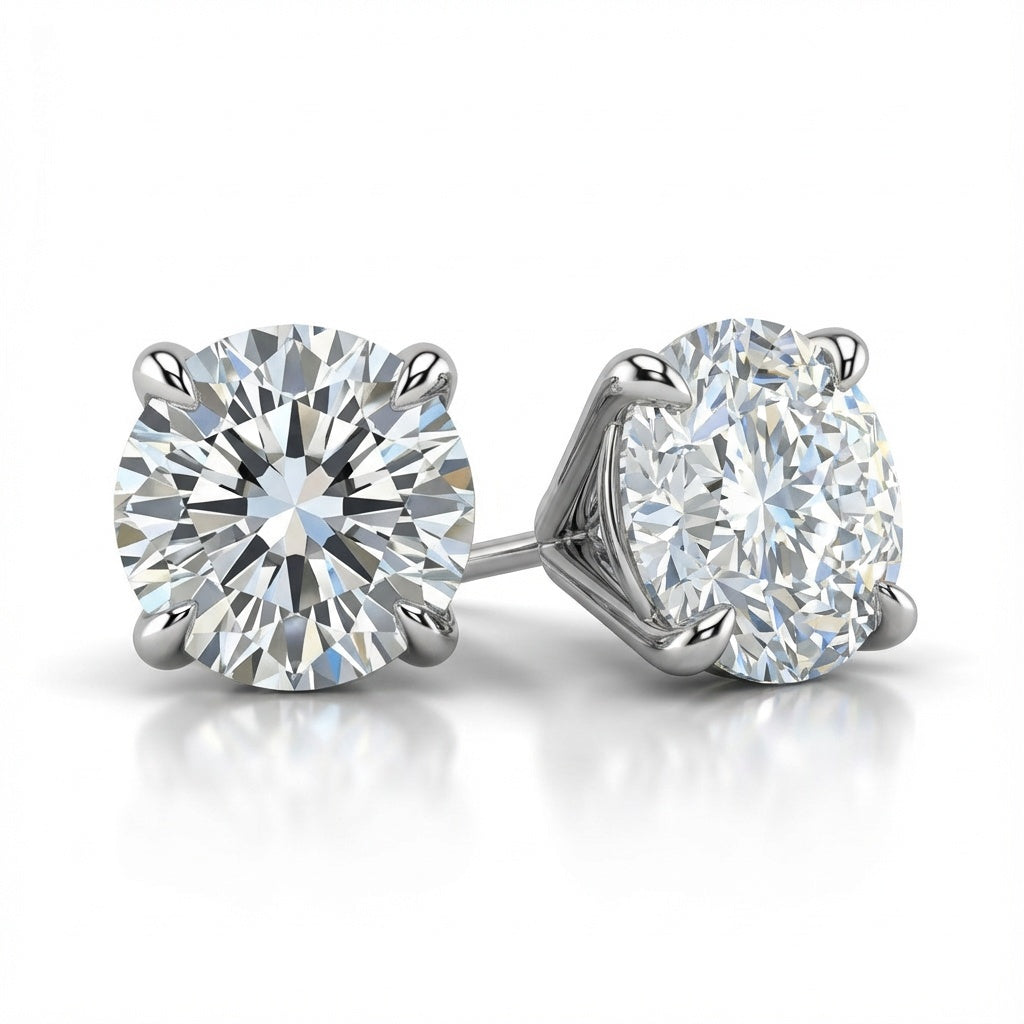 Solitaire Stud Earrings