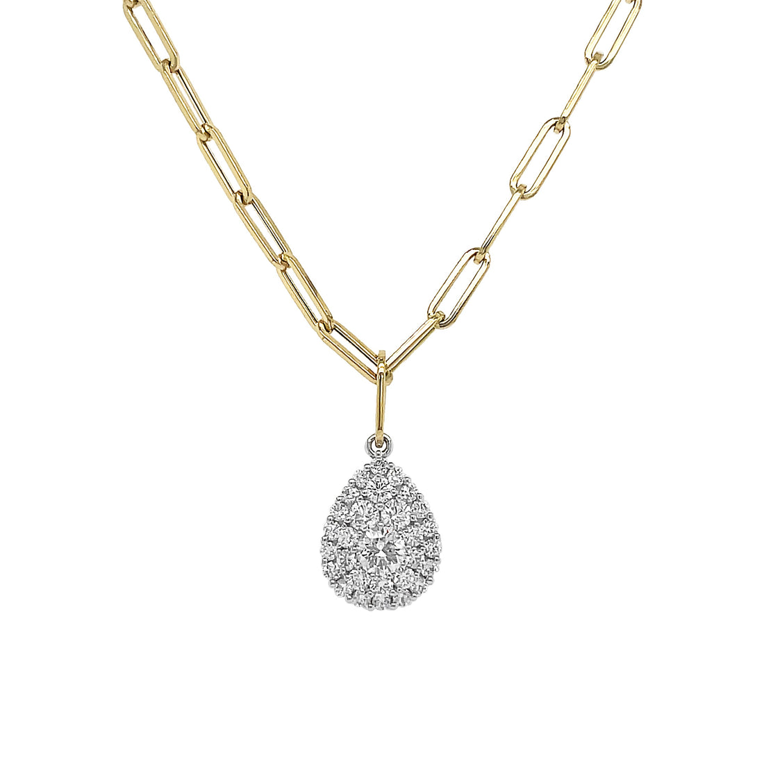 18kt Yellow and White Gold Diamond Necklace