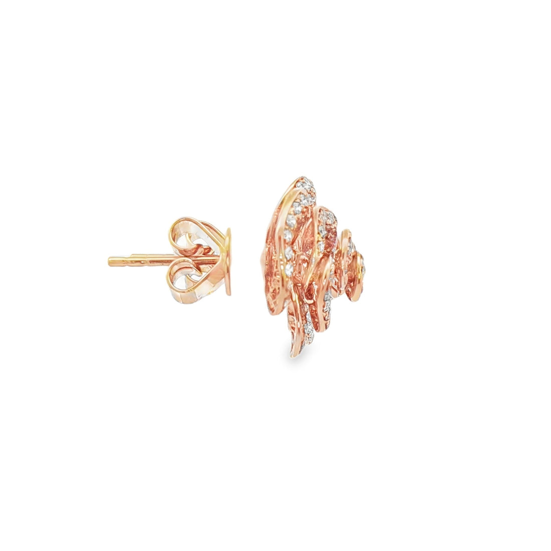18kt Rose Gold Diamond Earrings