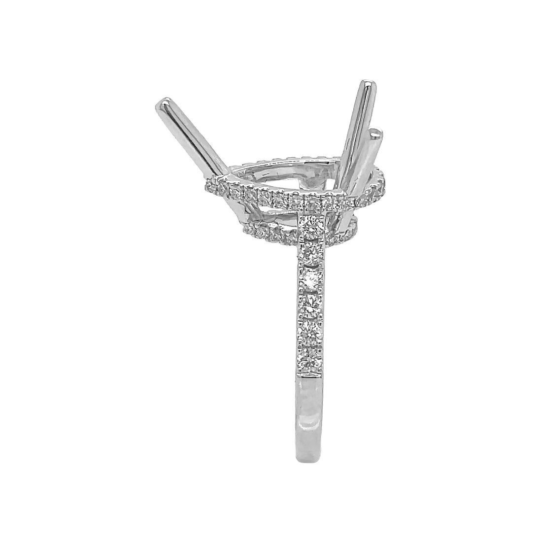 18kt White Gold Diamond Semi Mount