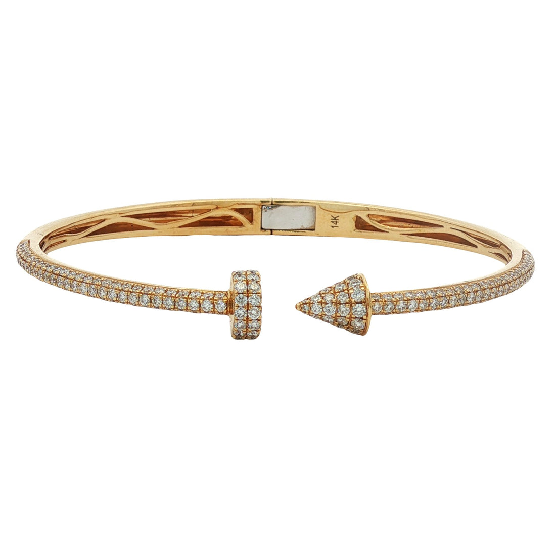 14kt Yellow Gold Diamond Bangle