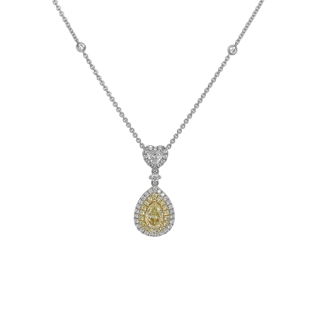 18kt Yellow and White Gold Diamond Pendant