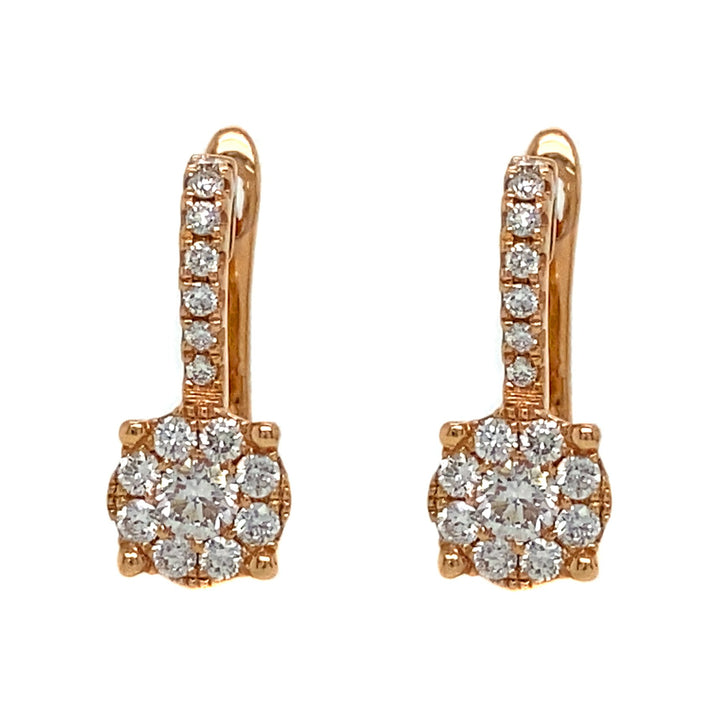 18kt Rose Gold Diamond Earrings