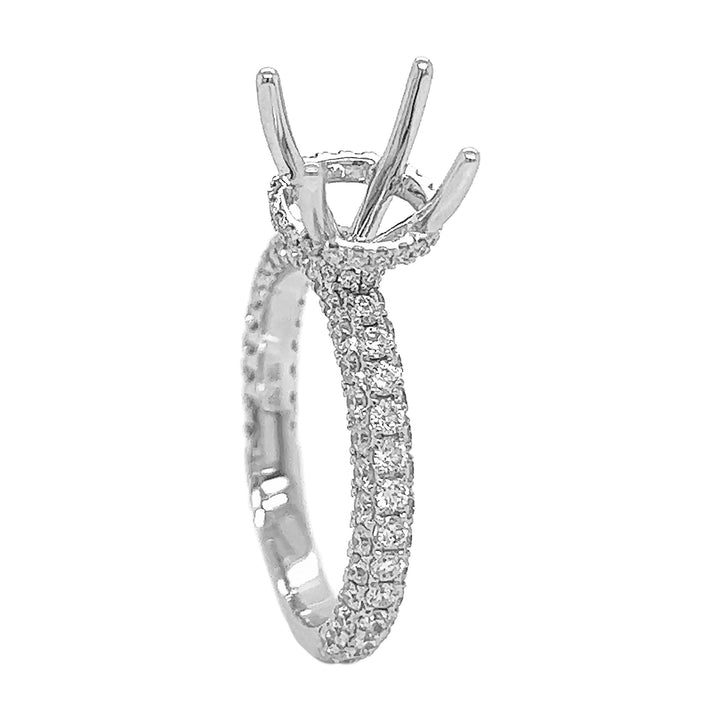 18kt White Gold Diamond Semi Mount
