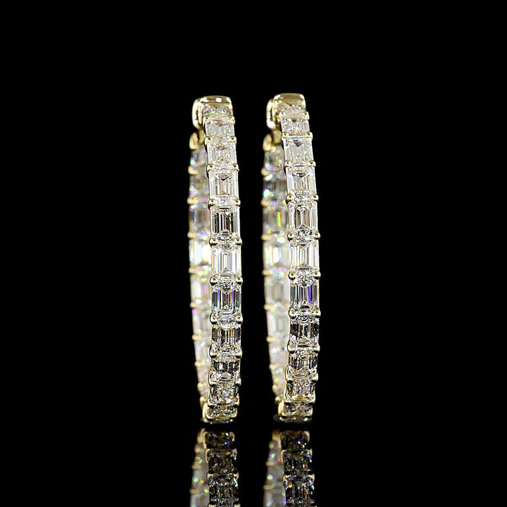 14kt Yellow Gold Lab Diamond Hoops