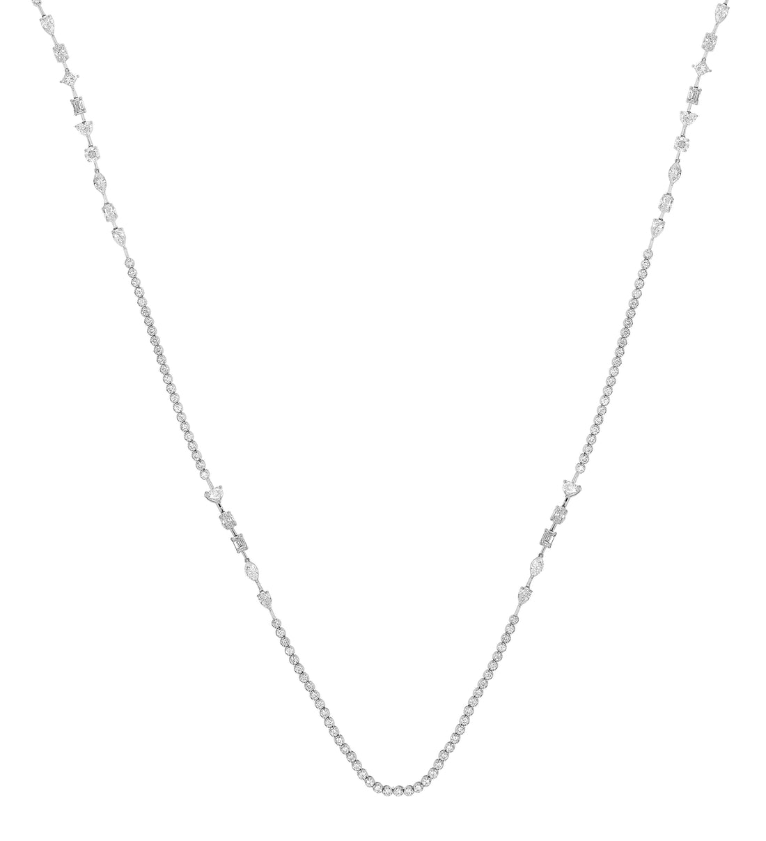 18kt White Gold Diamond Necklace