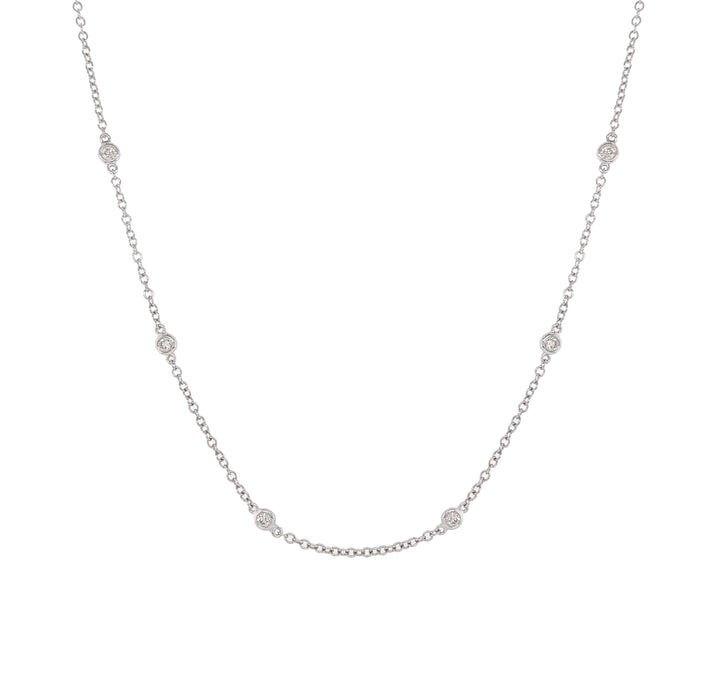 18kt White Gold Diamonds-by-the-inch Necklace