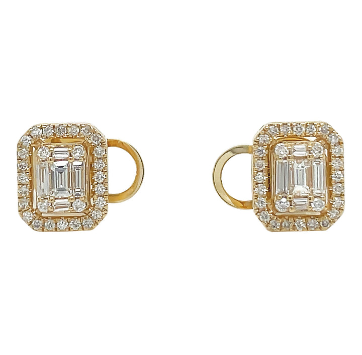 18kt Yellow Gold Diamond Earrings