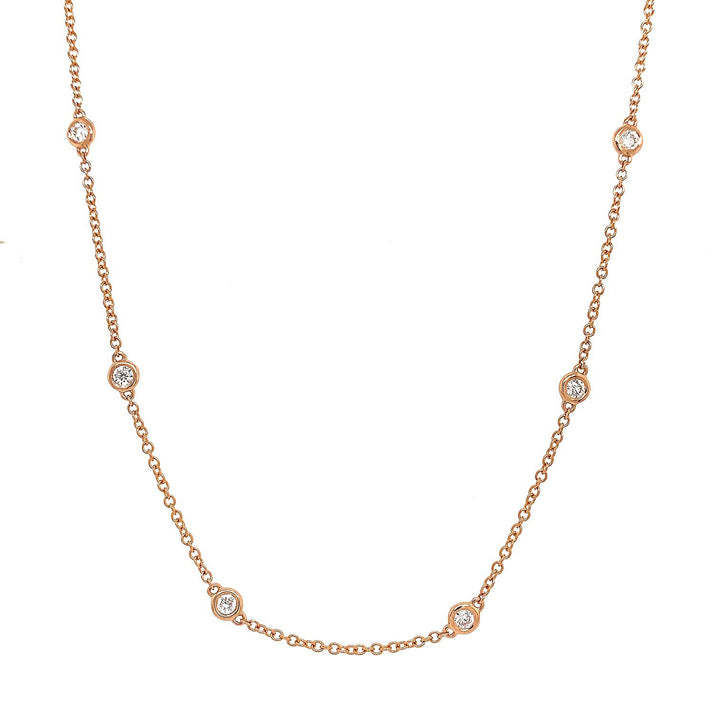 18kt Rose Gold Diamond Necklace