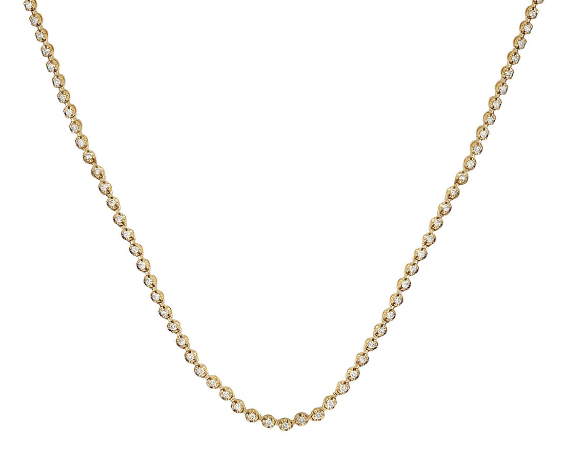 18kt Yellow Gold Diamond Necklace