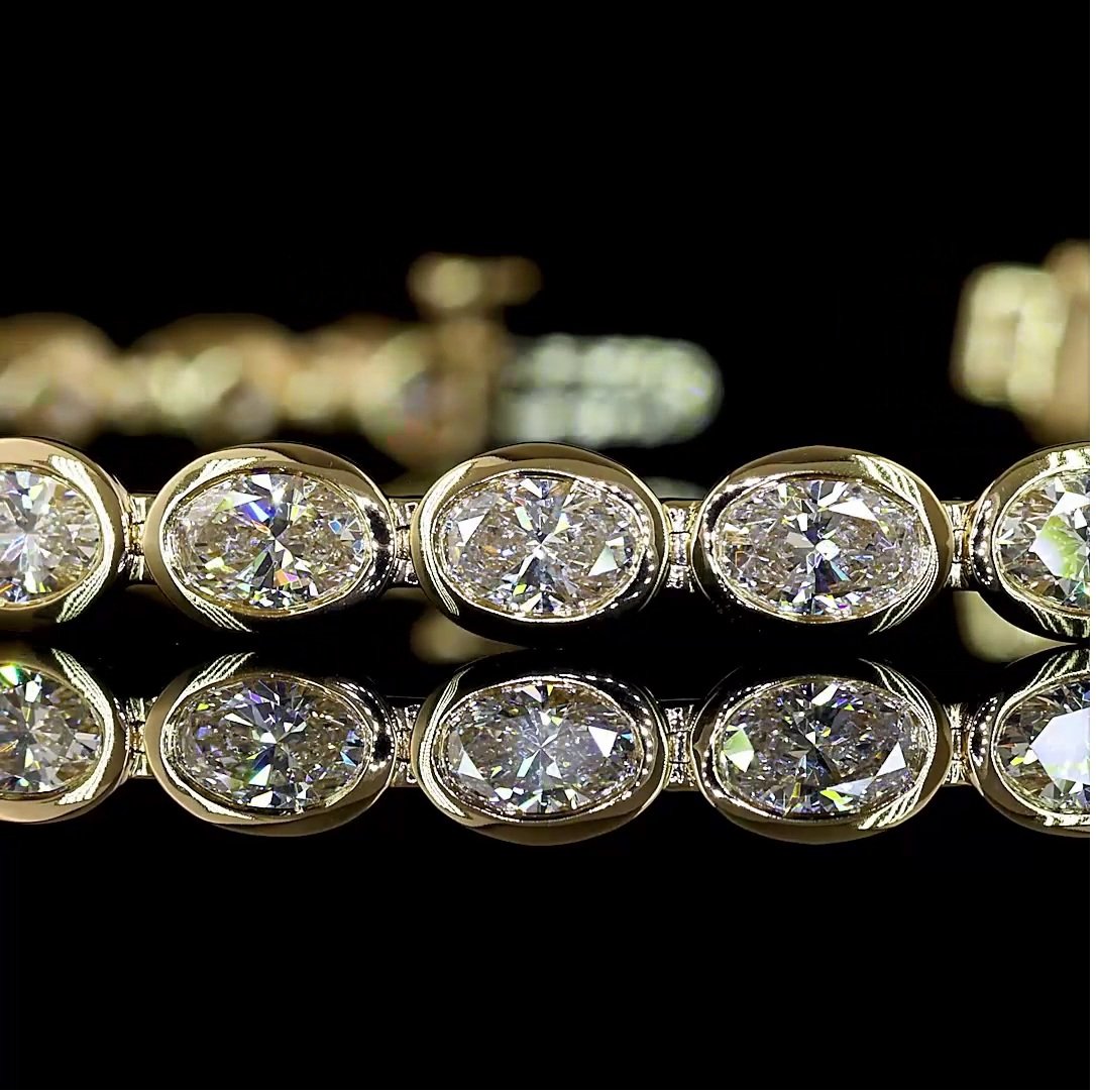 14kt Yellow Gold Lab Diamond Tennis Bracelet