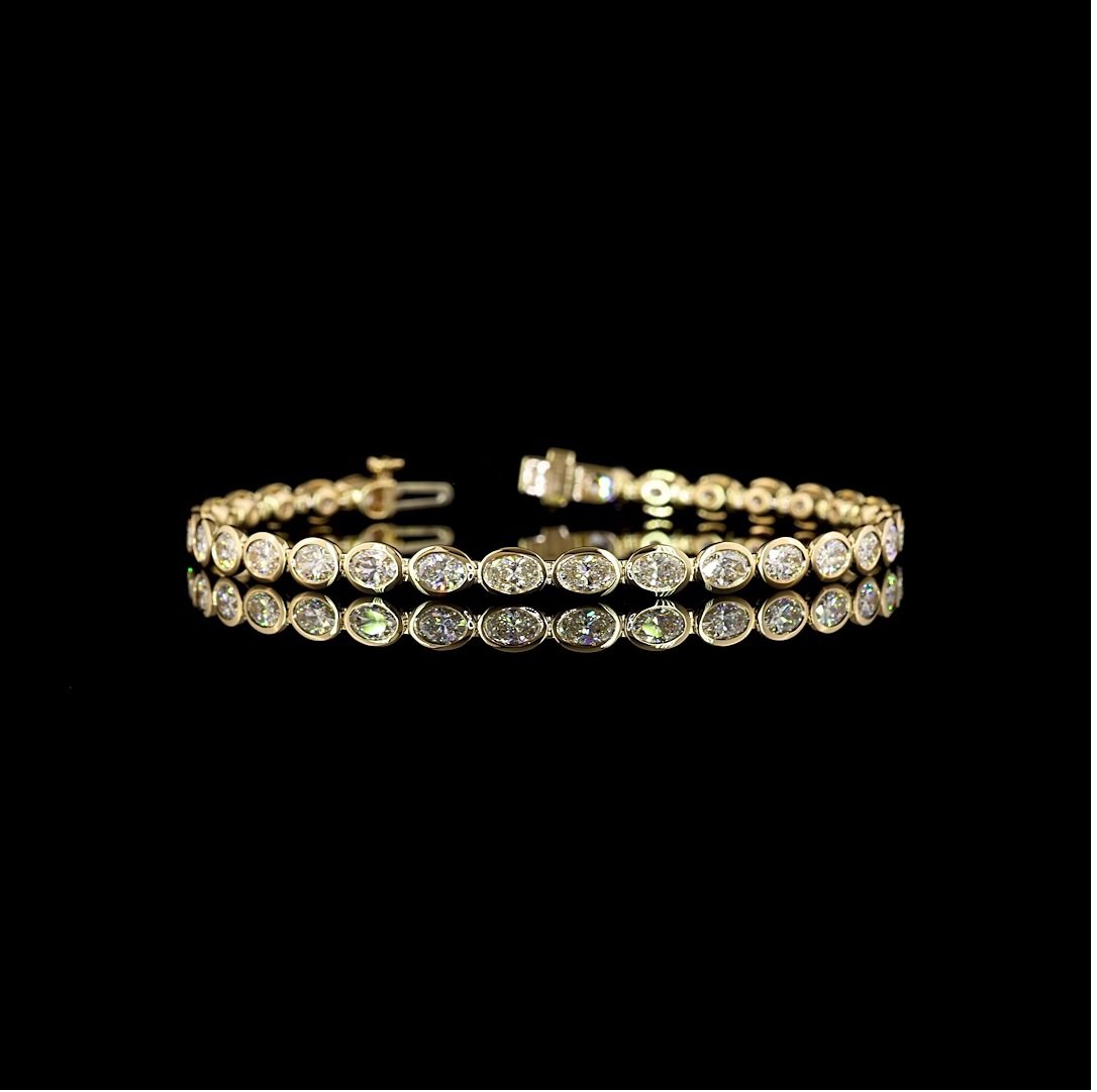 14kt Yellow Gold Lab Diamond Tennis Bracelet