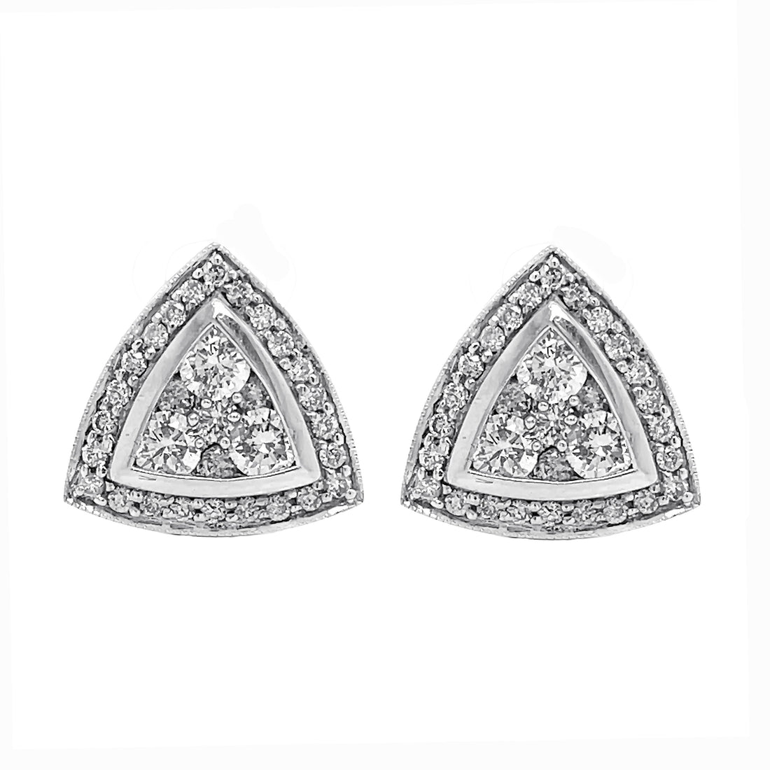 14kt White Gold Diamond Earrings