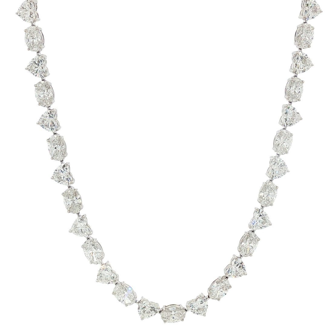 Platinum Lab Diamond Tennis Necklace