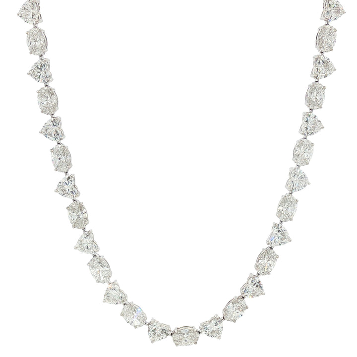 Platinum Lab Diamond Tennis Necklace