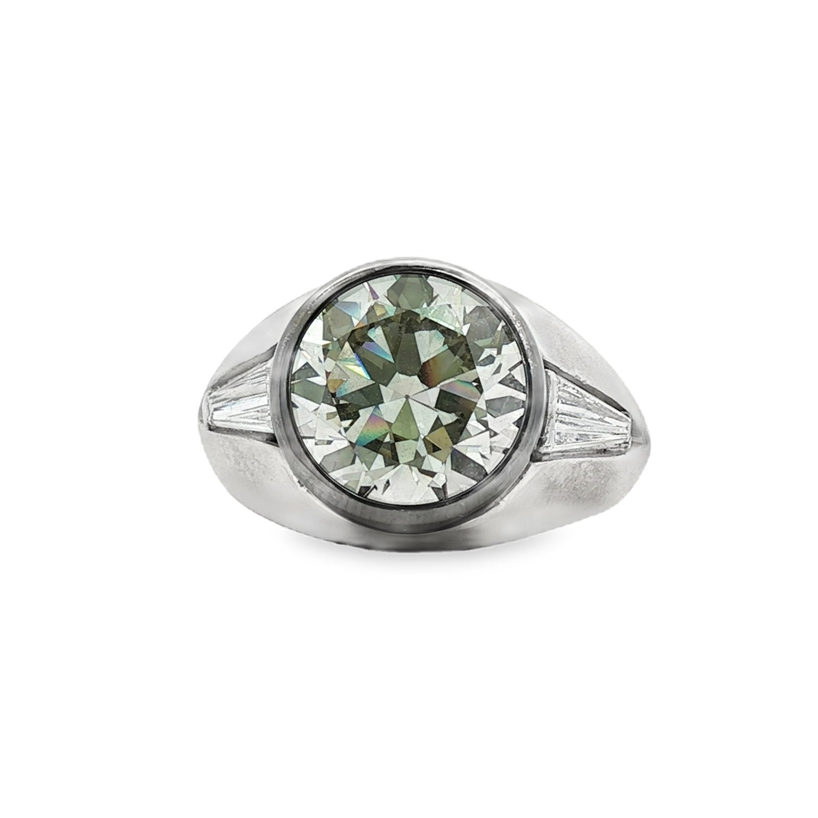 Platinum And 14kt White Gold GIA Certified Diamond Ring