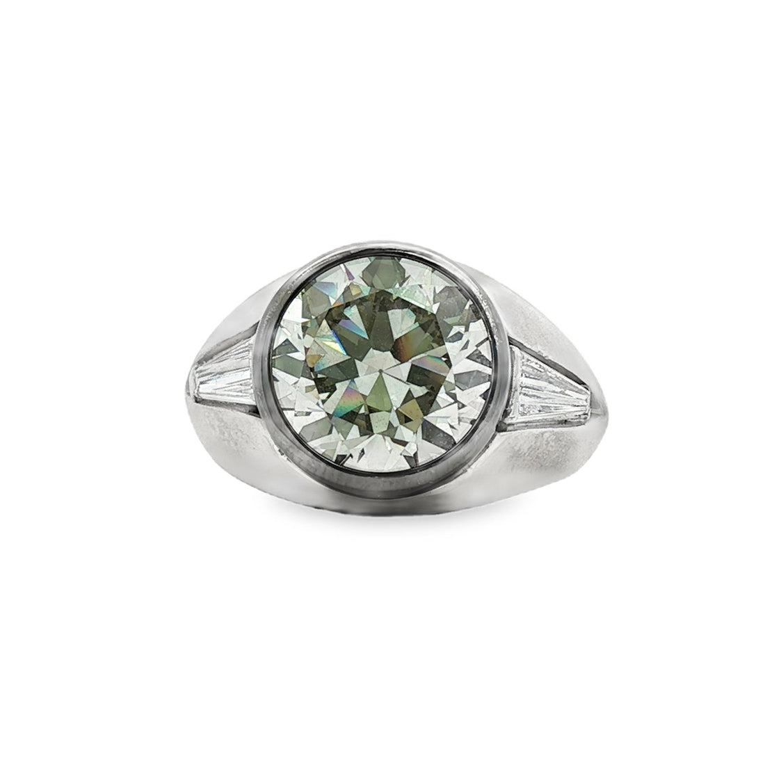 Platinum And 14kt White Gold GIA Certified Diamond Ring