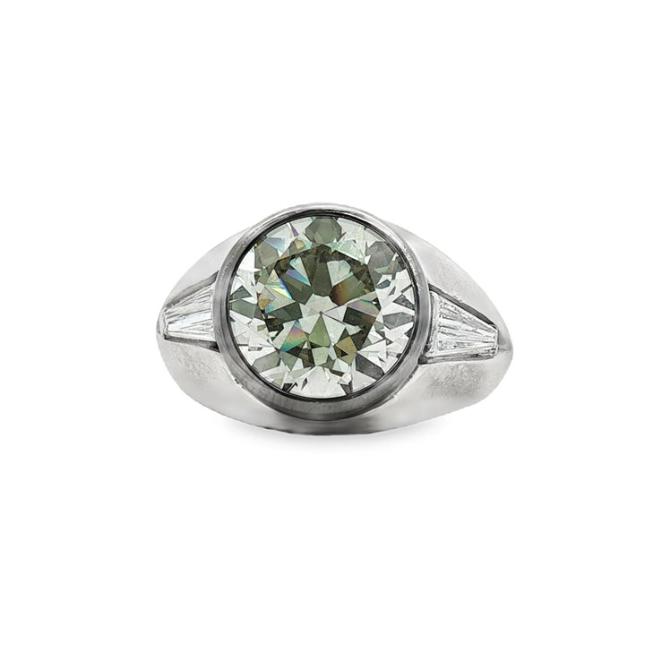 Platinum And 14kt White Gold GIA Certified Diamond Ring