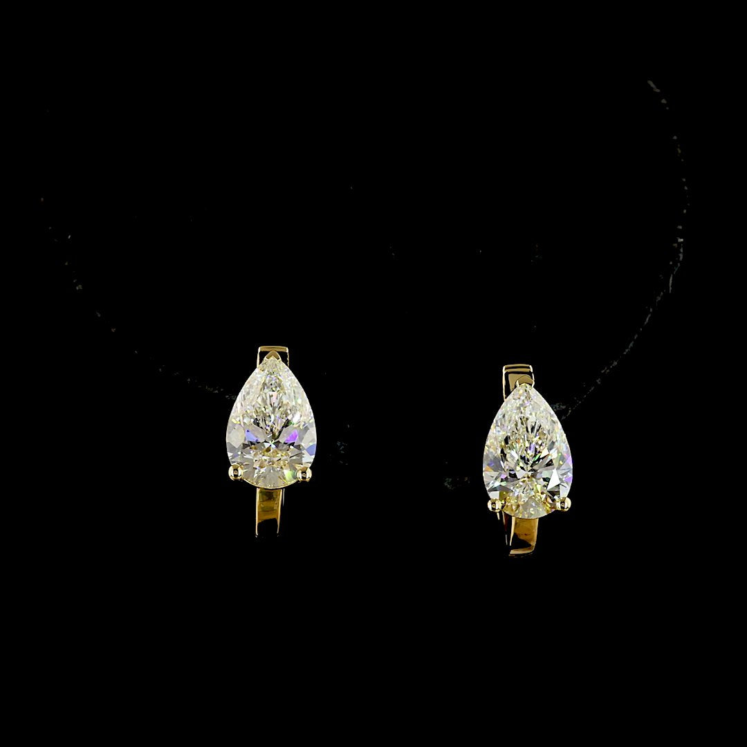 14kt Yellow Gold Lab Diamond Huggies