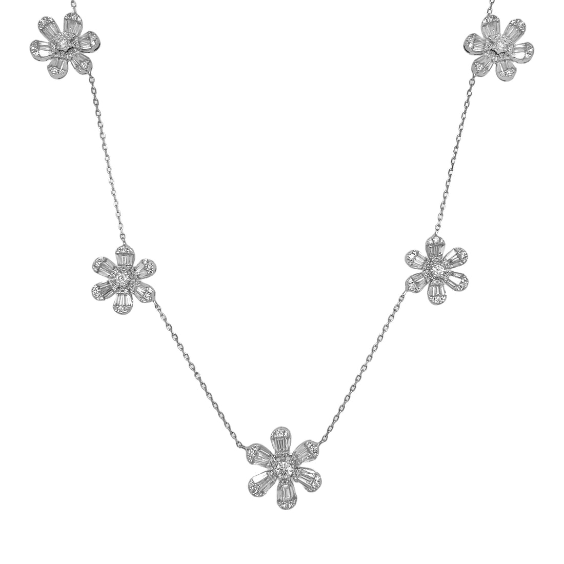 18kt White Gold Diamond Necklace
